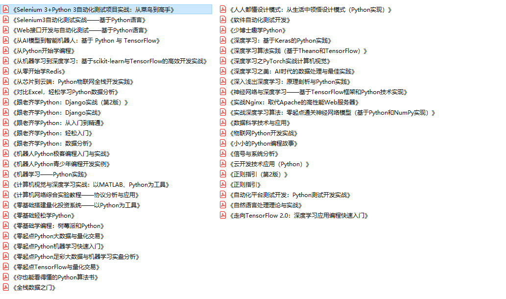 电子工业出版社资源下载-python全套105本 PDF下载插图1
