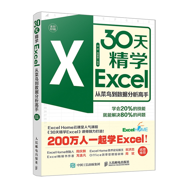 30天精学Excel 从菜鸟到数据分析高手PDF
